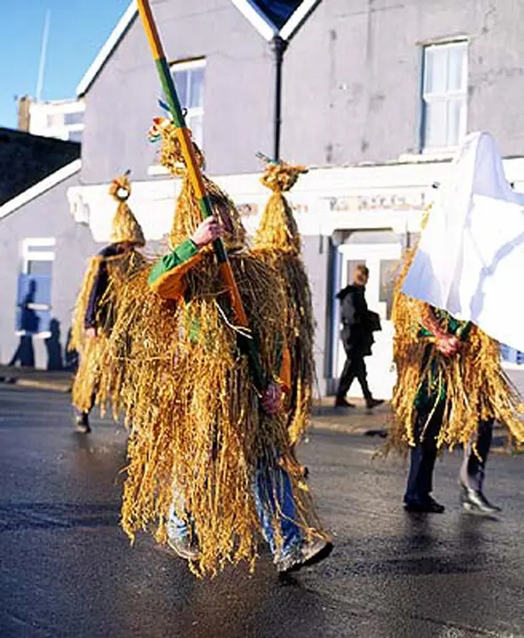 Wrenboys in costume on St Stephen's Day in Dingle, County Kerry